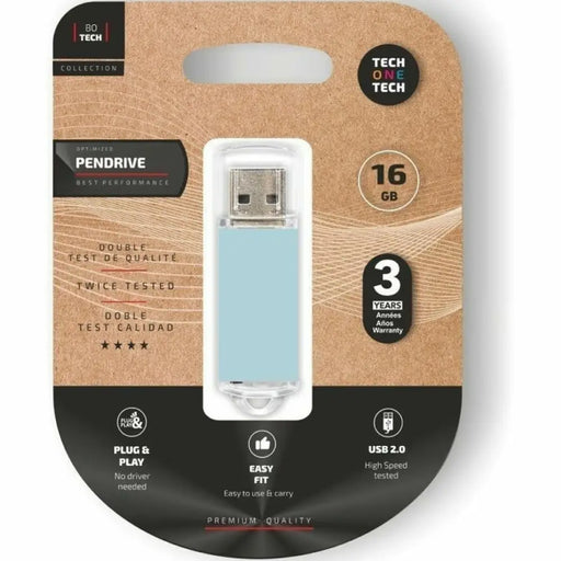 Флашка Tech One Tech TEC3010-16 16 GB Син