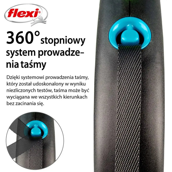Flexi Автоматичен повод Черен Дизайн S 5 м Син