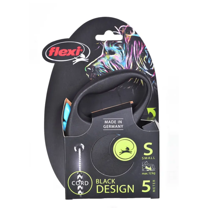 Flexi Black Design S 5 m прибиращ се повод за кучета