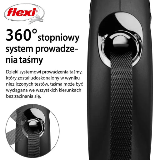 Flexi New CLASSIC 5 м Black Dog Прибиращ се повод