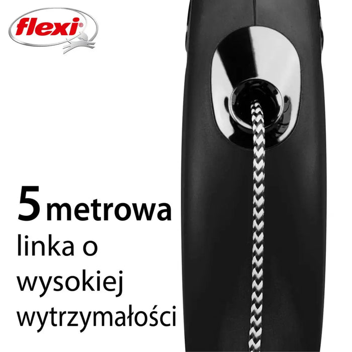 Flexi New CLASSIC 5 м Black Dog Прибиращ се повод