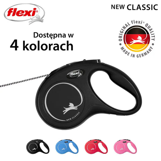 Flexi New CLASSIC 8 м Black Dog Прибиращ се повод