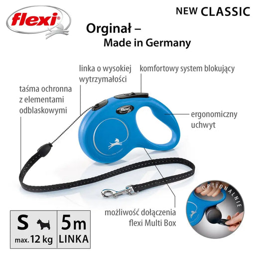 Flexi New Classic Dog Retractable повод 5м