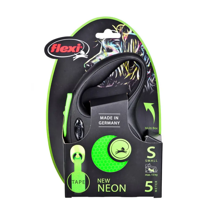 Flexi New Neon S 5 м прибиращ се повод за кучета