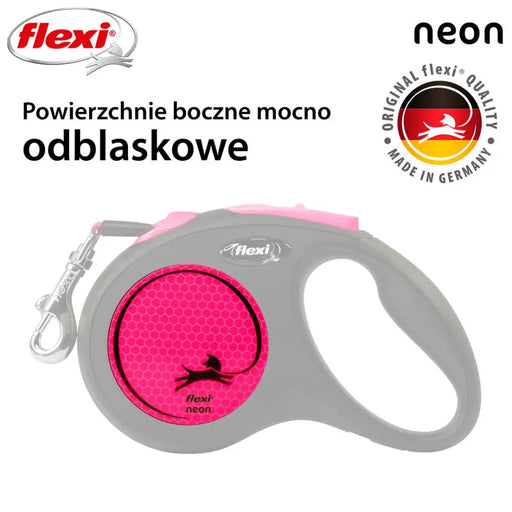 Flexi New Neon S 5 м прибиращ се повод за кучета