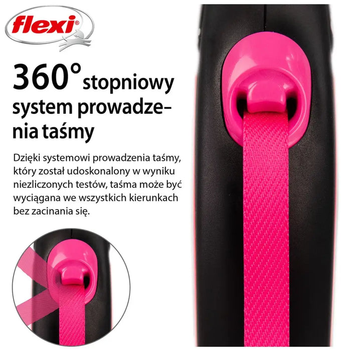 Flexi New Neon S 5 м прибиращ се повод за кучета