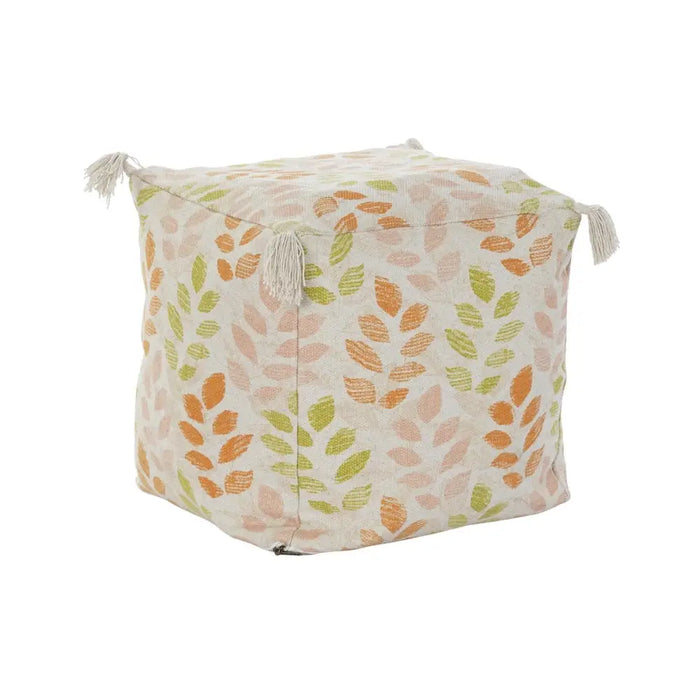 Floor cushion DKD Home Decor Бежов Лист на растение Shabby