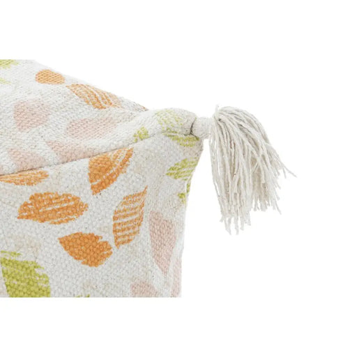 Floor cushion DKD Home Decor Бежов Лист на растение Shabby