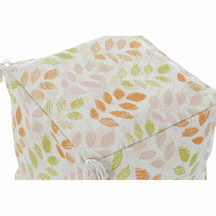 Floor cushion DKD Home Decor Бежов Лист на растение Shabby