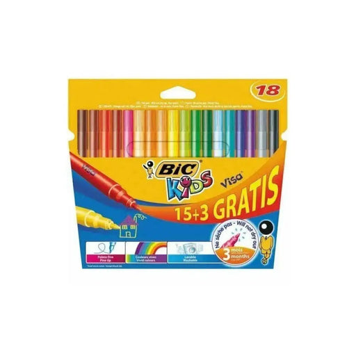 ФЛУМАСТЕРИ VISA 15 + 3 BIC