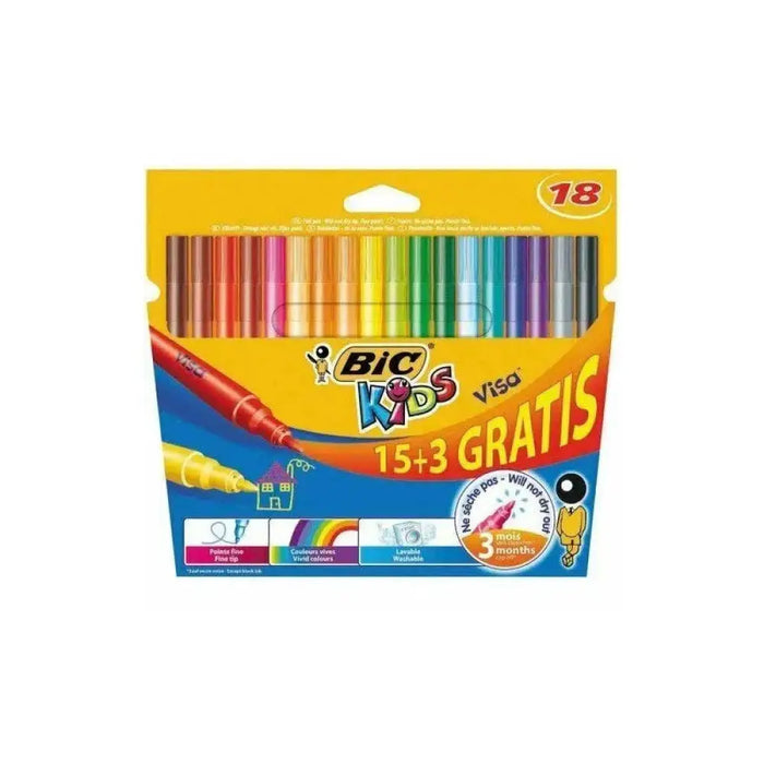 ФЛУМАСТЕРИ VISA 15 + 3 BIC