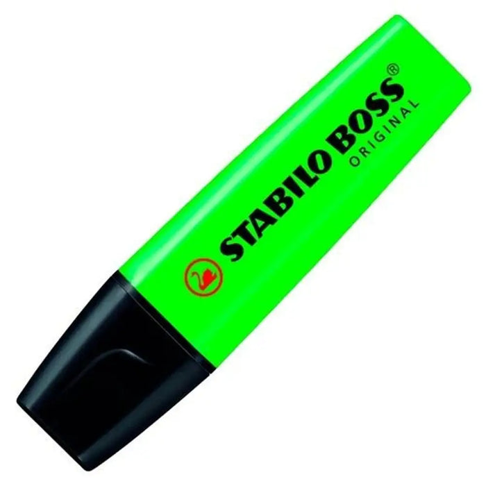 Флуоресцентен Маркер Stabilo Boss Зелен Черен/Зелен 10