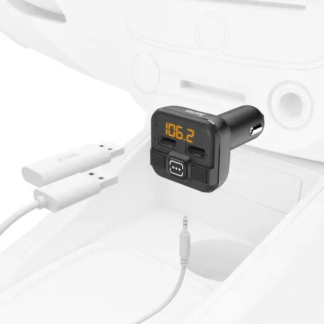 FM Трансмитер HAMA AUX-IN + USB-IN MP3 Черен