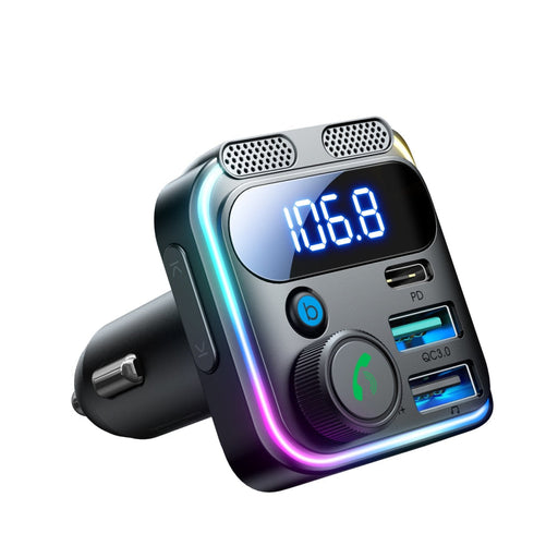 FM трансмитер Joyroom JR-CCB01 48W 2x USB-A USB-C с двоен