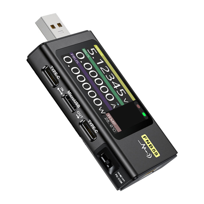 FNIRSI FNB58 USB тестер за портове, черен