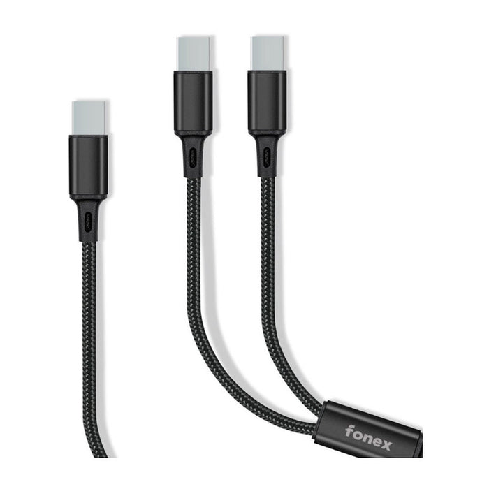 КАБЕЛ FONEX USB-C 2x USB-C 20W 1m BLACK