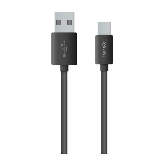 КАБЕЛ FONEX USB-A TYPE-C 25W 1.5m BLACK