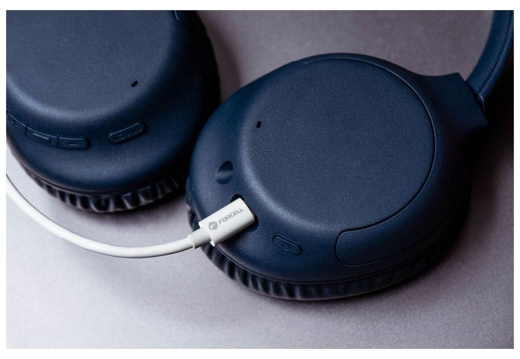Кабел Forcell - F-Energy C336, USB-A/Type-C, 60W, 1 m, бял