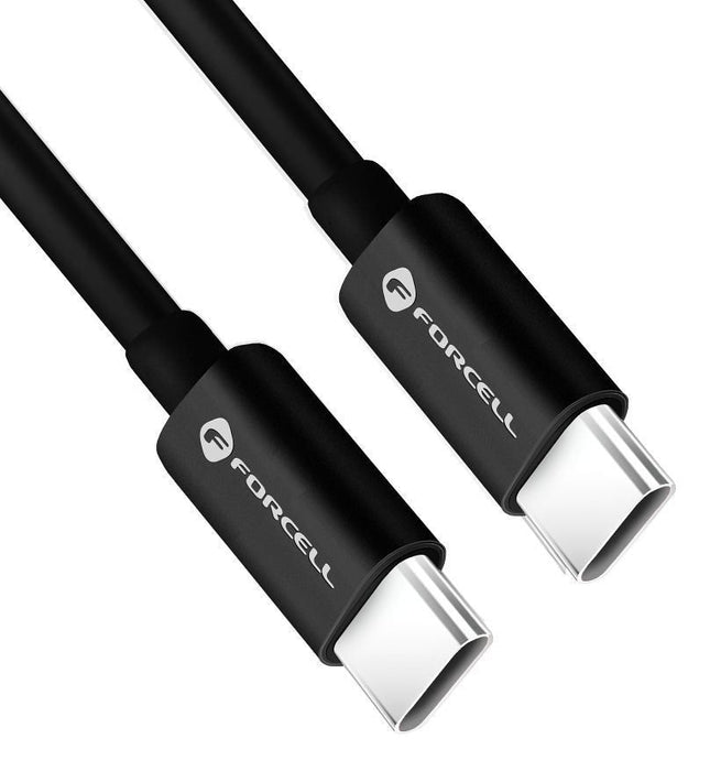 Кабел Forcell - F-Energy C338, USB-C/USB-C, 60W, 2m, черен