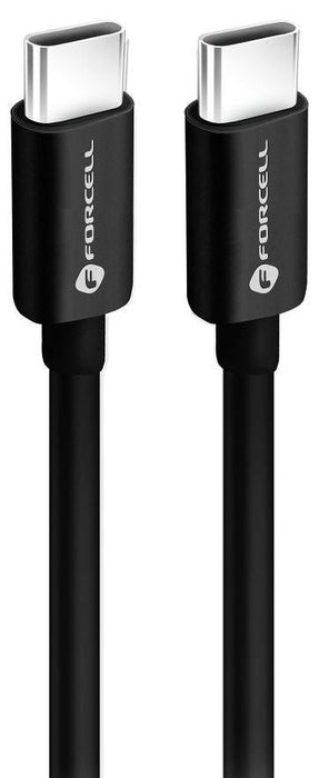 Кабел Forcell - F-Energy C338, USB-C/USB-C, 60W, 2m, черен