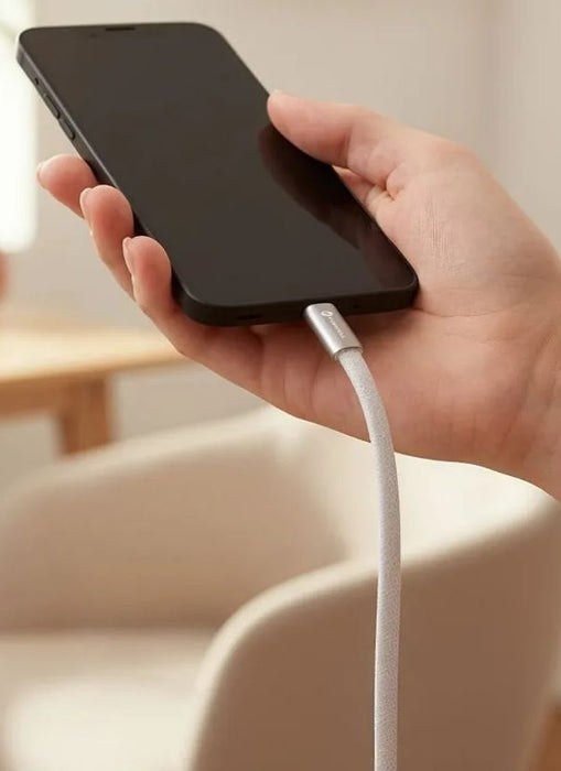 Кабел Forcell - F-Energy C339, USB-C/USB-C, 100W, 1m, бял