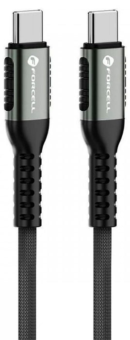 Кабел Forcell - F-Energy C263, USB-C/USB-C, 240W, 1.2 m, черен