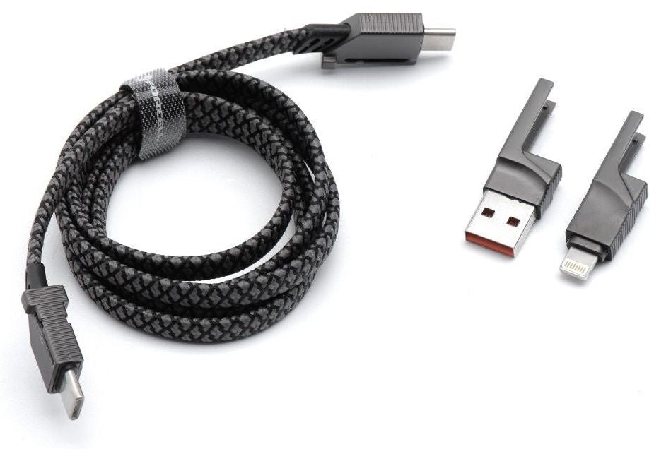 Кабел Forcell - F-Energy C241 4 в 1, USB-C/USB-A, USB-C/Lightning, 60W, 1m