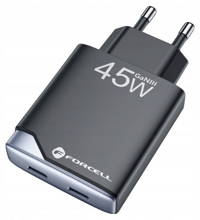 Зарядно устройство Forcell - F-Energy, B245201(2C), 45W, GaN III, черно