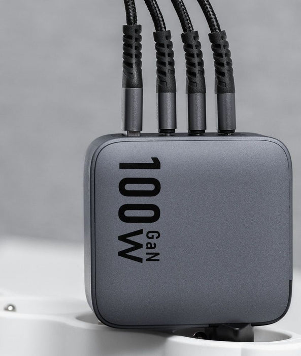 Зарядно устройство Forcell - F-Energy VT-46, 100W, GaN, сиво