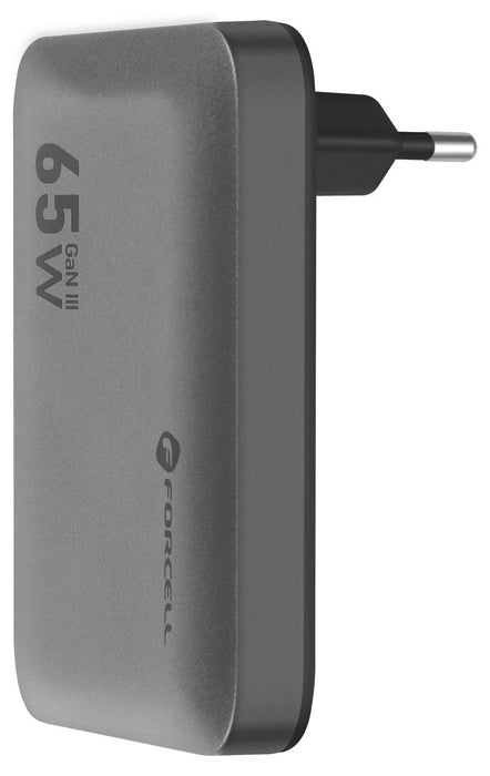 Зарядно устройство Forcell - F-Energy, VT-47, 65W, GaN III, сиво