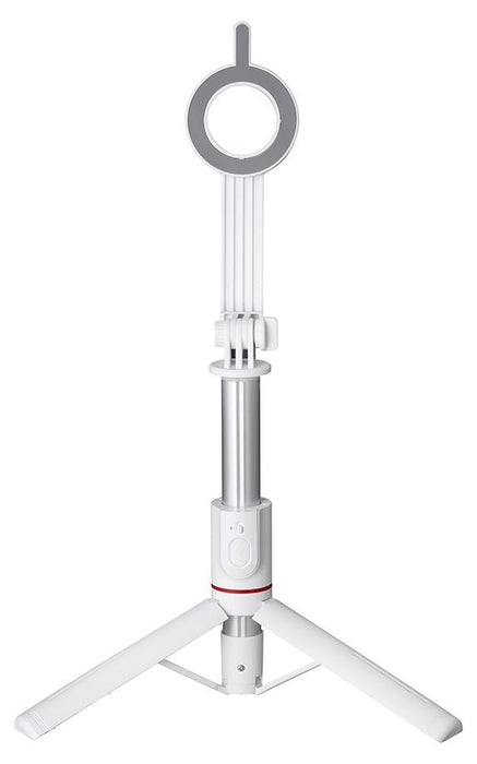 Селфи стик със статив Forcell - F-Grip MagSelfie S100M, Bluetooth, бял