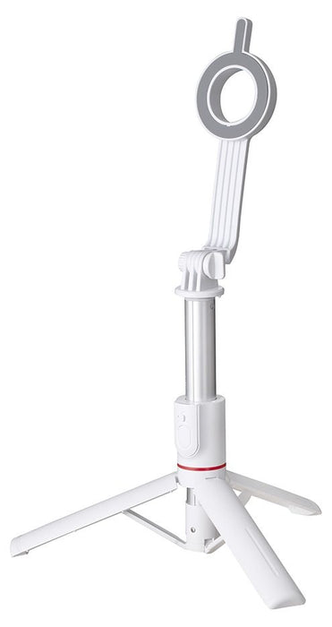 Селфи стик със статив Forcell - F-Grip MagSelfie S100M, Bluetooth, бял