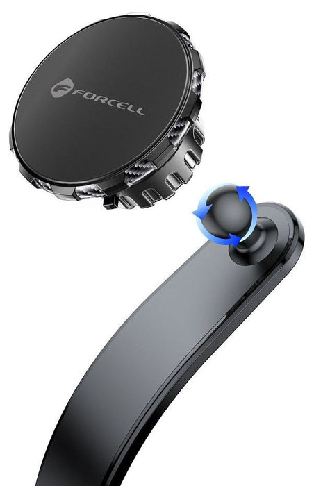 Магнитна стойка за кола Forcell - F-Grip MagFlex, 20 cm, MagSafe, черна
