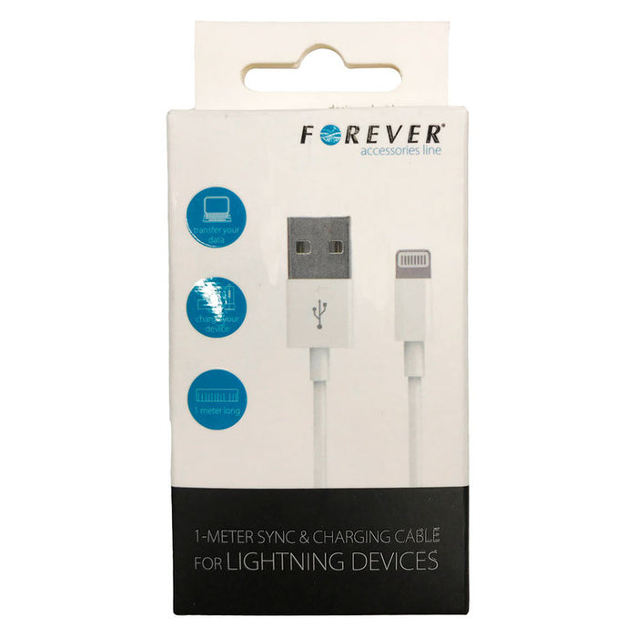 КАБЕЛ FOREVER USB-A ЗА IPHONE 5/6 WHITE