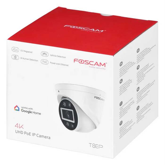 FOSCAM T8EP 8MP POE IP камера Бяла