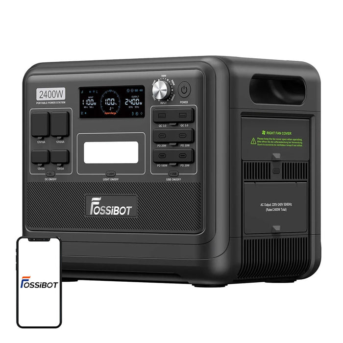 Зарядна станция FOSSIBOT F2400 2400W (черна)