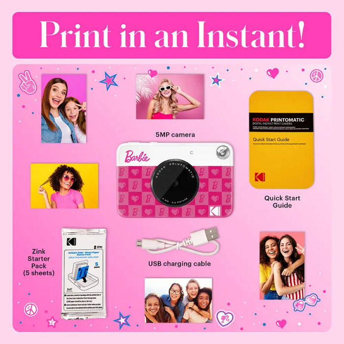 Фотоапарат за моментни снимки Kodak Printomatic Barbie
