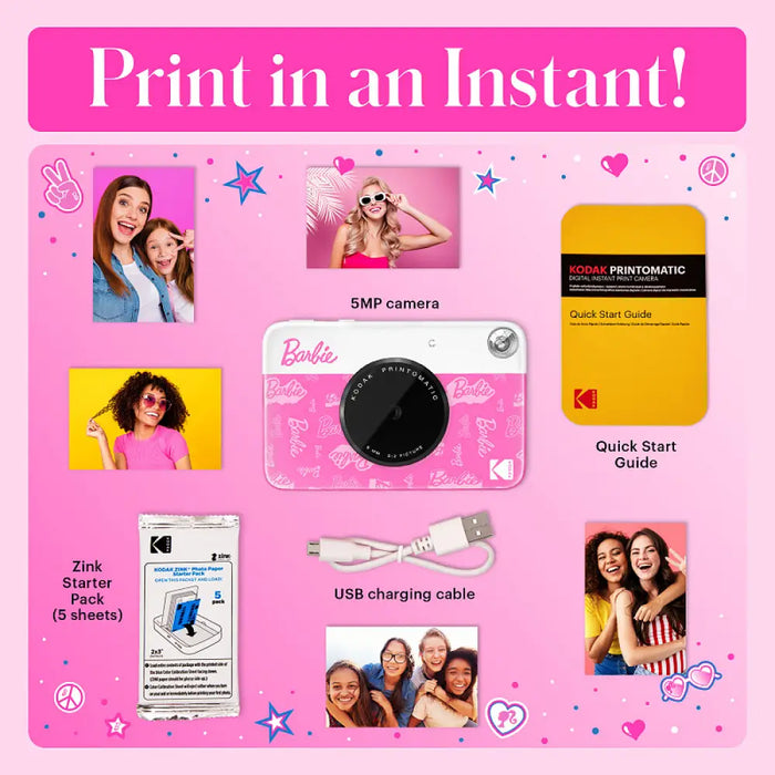 Фотоапарат за моментни снимки Kodak Printomatic Barbie