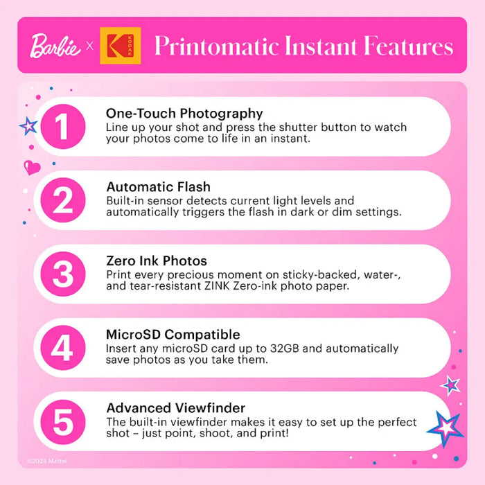 Фотоапарат за моментни снимки Kodak Printomatic Barbie