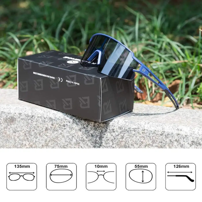 Фотохромни очила за колоездене Rockbros 10174 UV400 - сини