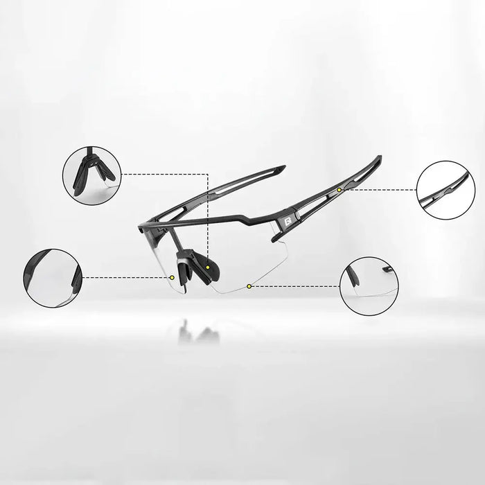 Фотохромни очила за колоездене Rockbros 10174 UV400 - сини