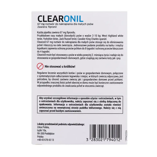 FRANCODEX Clearonil Small breed - капки против паразити