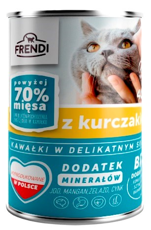 FRENDI с пилешки парченца в деликатен сос - мокра храна за котки - 400 г
