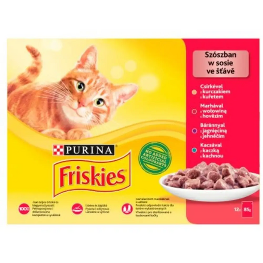 Friskies Mix meat - мокра храна за котки - 12 х 85 гр