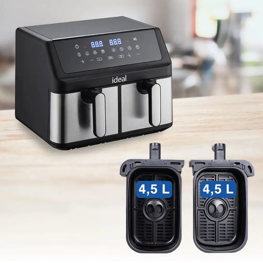 Фритюрник IDEAL без мазнина двоен хоризонтален 9L 8 функции