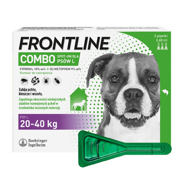 Frontline Combo Spot-on L - Капки против паразити за кучета - 3 x 2,68 мл