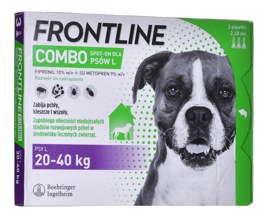 Frontline Combo Spot-on L - Капки против паразити за кучета - 3 x 2,68 мл