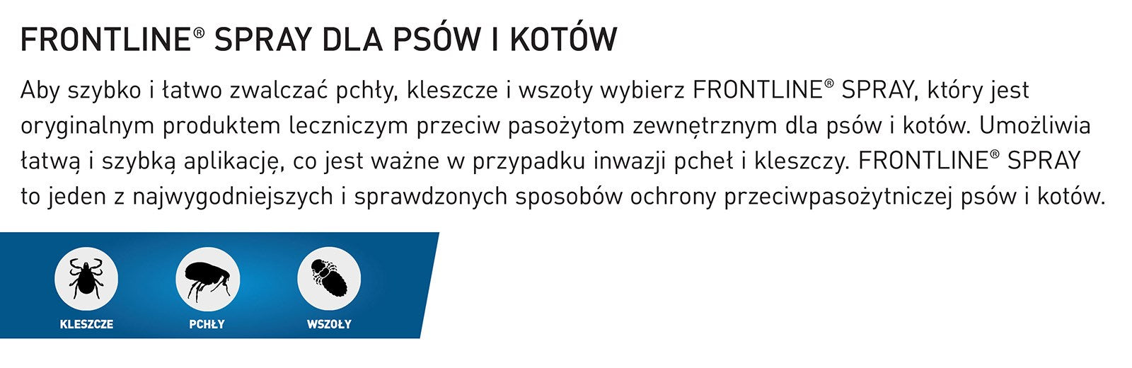 Спрей против бълхи и кърлежи FRONTLINE за кучета и котки - 250 мл