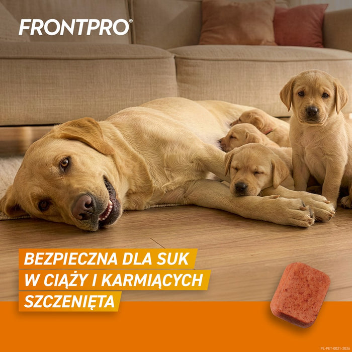 FRONTPRO Таблетки против бълхи и кърлежи за кучета (>25-50 кг) - 3x 136 мг