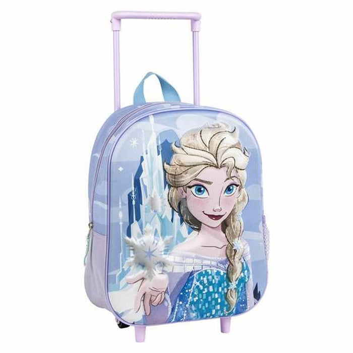 3D училищна чанта с колелца Frozen Син Люляк 25,0 x 31,0 x 10,0 cm